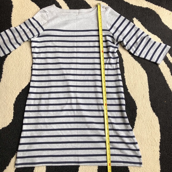 Grey and blue stripe Cotton Dress, LLBean, sz LPc - Picture 8 of 10